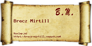 Brecz Mirtill névjegykártya